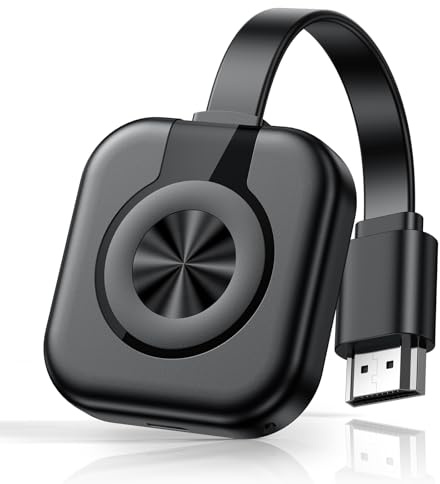Adaptador HDMI inalámbrico 5G 1080P, Adaptador de Pantalla Miracast WiFi para TV, Android, iOS, Windows, Mac, Compatible con DLNA y Airplay - transmisión, Plug & Play