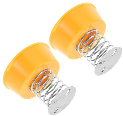 Homoyoyo Figurines à Tête Oscillante Socle à Ressort Jaunes, Lot de 2 Pièces, Accessoires de Décoration pour Vélo et Voiture, Ornements Amusants pour Amateurs de Conduite