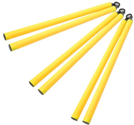 Angoily Bastones de Agilidad Plegables de 1 Metro en Color Amarillo, Set de 3 Postes para Entrenamiento de Fútbol y Baloncesto, Barra Atlética Resistente para Ejercicios de