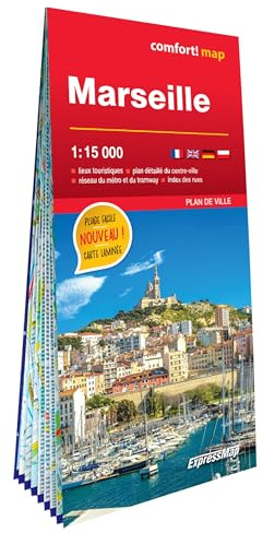 Marseille 1/15.000 (carte grand format laminée - plan de ville)