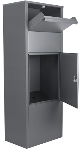 Barska Large Package Delivery Parcel Mail Steel Drop Box for Porch with Tamper-Resistant Drop Slot & Key Lock