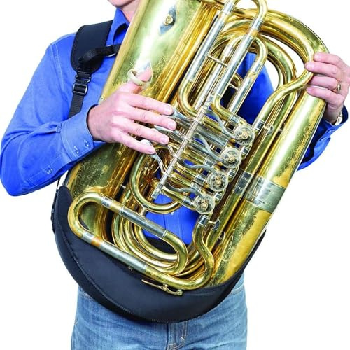 Neotech Holster Harness for Tuba, Baritone & Euphonium – Padded Neoprene Shoulder Harness with Nylon Holster | Adjustable, Ambidextrous Support for Marching & Standing Performance – Made in USA
