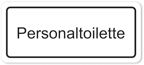 Hinweis-Aufkleber Personaltoilette I 25 x 11 cm I Toiletten-Sticker Tür Klebe-Schild WC Sticker neutral I für Restaurant Laden Geschäft I selbstklebend I hin626