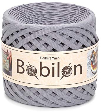 Cotton T-Shirt Yarn – 5–7 mm Jersey Ribbon for Crochet, Knitting, Macrame, DIY Crafts – 110 Yards – Soft Cotton for Bags, Baskets, Cushions – Space Gray