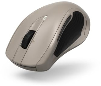 Hama Ratón inalámbrico para Ordenador con 7 Botones, ratón láser silencioso para PC, portátil y portátil para diestros, 600/1200/3200 PPP, Windows 11/10/8/7/Vista/XP, Mac Beige