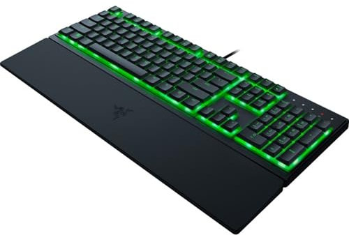 Razer Ornata V3 X Gaming Keyboard: Low-Profile Keys - Silent Membrane Switches - Spill Resistant - Chroma RGB Lighting - Ergonomic Wrist Rest - Classic Black