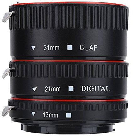 Adaptador de Lente de Cámara, Juego de Anillos de Tubo de Adaptador de Lente de Extensión Macro de Enfoque Automático para Montura EF