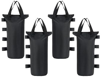XINFULLWOL Sacs de sable à remplir, poids pour tonnelle, tente et pavillon pop-up, gazebo, kit de construction d'abri de voiture, support de parasol pliable, matériaux Oxford robustes, PVC