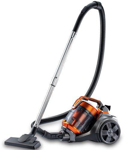 Bagless Cylinder Vacuum Cleaner, 36000W Cyclonic Carpet and Hard Floor Cleaner, Lightweight and Low Noise, HEPA Filter, Extendable Hose, Comes with Attachments