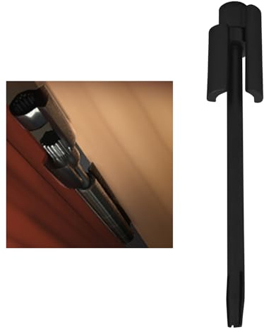 Nuk3y Door Saver 2 II Hinge Pin Stop Fits All 3 to 4-1/2 Residential Hinges (Black)