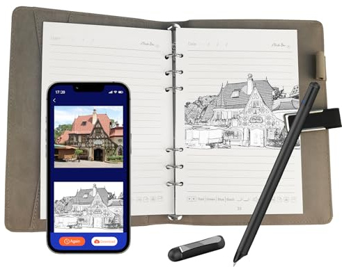 Smart Writing Set, Ai Smart Digital Notebook with Smart Pen, Real Time Synchronization Digitization, Sync Convert to Text, Storing APP You Can Add Labels and Share, For Learning Note Taking Drawing