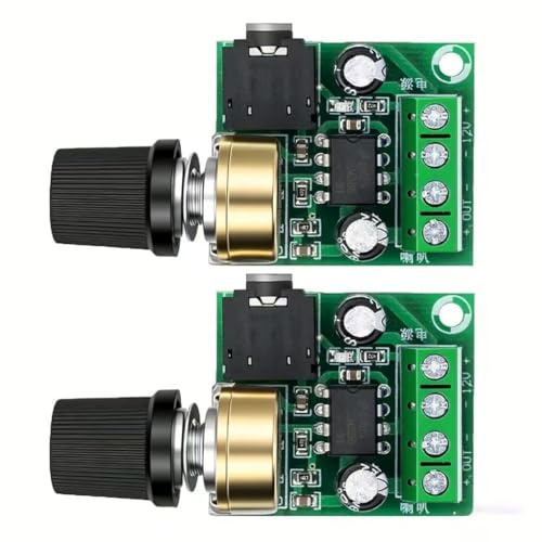 VISSQH 2 pezzi Modulo Amplificatore Digitale LM386,10W LM386 modulo Amplificatore Audio DC 3V-12V Scheda Amplificatore