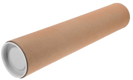 TOVINANNA Tubo Cartone Kraft per Poster e Disegni Cartoncino Spesso Scatola Riutilizzabile per Spedizione e Conservazione Opere d'Arte