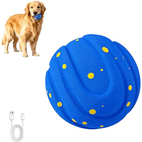 BIRDTOBR Balle Interactive Chien, Jouet Chien Balle, Balle Chien Qui Bouge Toute Seule, USB Rechargeable Intelligent Jouets pour Chiens 3 Modes interactifs, pour Chiots à Grands Chiens(Blau)
