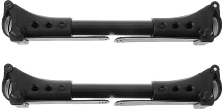 Vaguelly 2 Piezas Conector Doble Ajustable para Cochecito Gemelar de Plástico Negro Diseño Portátil y Tres Ajustes de Longitud para Carritos de Ñiño y Sillas de Paseo