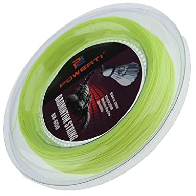 Milageto 200 Corde per Racchette da Badminton E Tennis Resistenti - Filo in Nylon Compatto - 4 Colori, Giallo Fluorescente