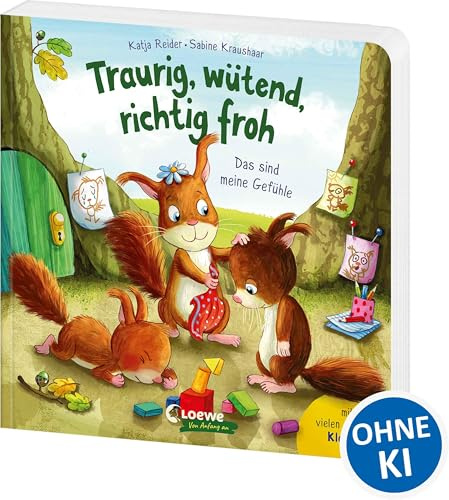 Traurig, wütend, richtig froh - das sind meine Gefühle: Bestärkendes Pappbilderbuch ab 2 Jahren - Hilft Kindern, ihre Emotionen bewusst wahrzunehmen und zu verstehen - Mit vielen Klappen zum Staunen