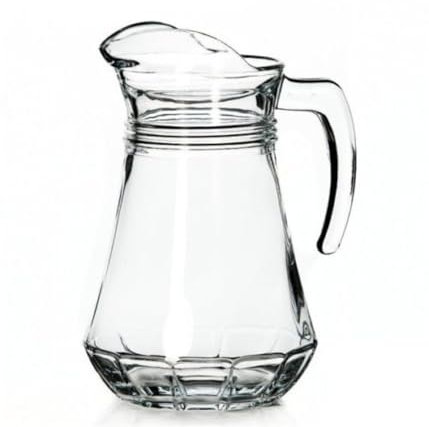 TrAdE shop Traesio GIARA CARAFFA in Vetro da 1140CC BROCCA Acqua Vino Bevande Cucina