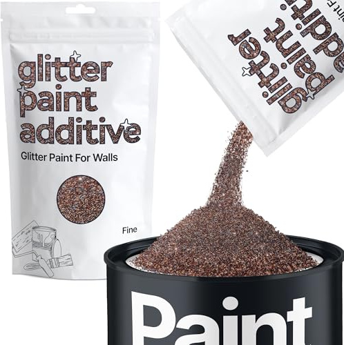 Hemway Bronze Brown Glitter Paint Additive Fine 100g for Adding Sparkle | for Paints & Varnish | Paint Walls Sparkly Add to Emulsion, Acrylic or Lacquer Indoor
