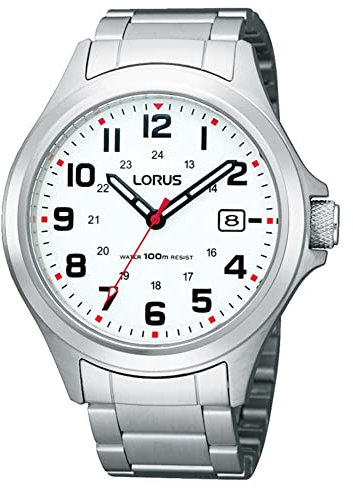 Lorus Sport Man Herren Uhr analog Quarzwerk mit Edelstahl Armband RXH03IX5