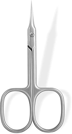 BNG Nagelhautschere Extra Fein Scharfe Hautschere, Gebogene Kutikula Hautscheren Profi Nagelschere aus Edelstahl, Pediküre Maniküre Nagelhautentferner Nagelkunst Schneidewerkzeug, Silber