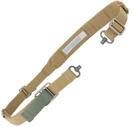 Blue Force Gear Vickers Padded Sling with Push Button Swivels - 2-Point Adjustable Sling, Coyote Brown