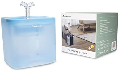 Fuente para Gato, 2L, Azul, Filtro Triple y Bomba de Agua, Certificado CE y RoHS