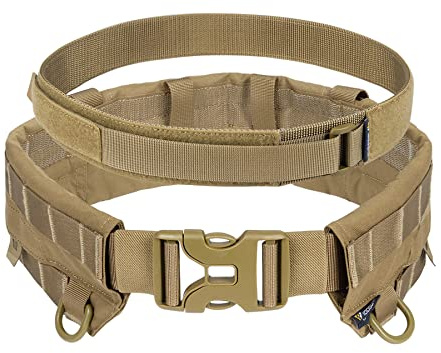 IDOGEAR Taktiskt bälte 2 tum molle stridsbälten med 1,75 tum inre bälte strid quick release metallspänne bälten justerbar krok och ögla