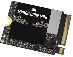 Corsair MP600 CORE Mini 2TB M.2 NVMe PCIe x4 Gen4 2 SSD - M.2 2230 - Bis zu 5.000 MB/s Sequentielles Lesen - High-Density QLC NAND - Für Steam Deck, ASUS ROG Ally, Microsoft Surface Pro - Schwarz