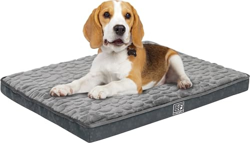 Bestfor Orthopedic Washable Pet Bed Sofa - Memory Foam Pillow Mattress with Bamboo Charcoal, Anti-Odor, Calming Comfort Cushion for Dogs, Cats - Medium, Anti-Skid Bottom Medium