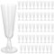 MOUYAT 50 PCS 5oz Plastic Champagne Flute, 150 ml Champagne Flute, Clear Champagne Glasses Plastic Wine Glasses for Cocktail, Parties, Weddings, 16.1 x 5.5 cm