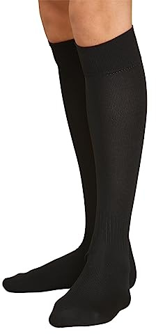 CHAAL Calzini da calcio per bambini Rugby Hockey Sport Calze al ginocchio Juniors Calze da calcio alte al ginocchio Calzini da esterno Calzini per ragazzi Rugby Hockey Calcio Calzini da corsa, Nero ,