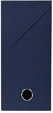 Exacompta - Cod. 89427E - 1 Scatola per progetti dorso 120mm consegnata già montata - Carta telata - F.to esterno 25,5x34cm per A4 - Blu scuro