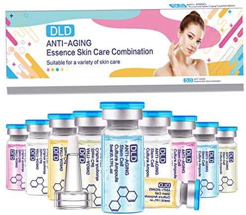 Anti-Aging Serum Ampoule Kit, 10 Pcs Single-Use Vials with Hyaluronic Acid, Vitamin C and Niacinamide, Microneedling Treatment for Face Firming, Pore Minimizing, Home Spa Travel Gift Set