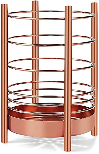 Evanda Desktop Utensil Holder, Rose Gold Stainless Steel Cutlery Holder, Kitchen Cooking Utensils, Spoon Holder, Cutlery And Kitchenware Sorters