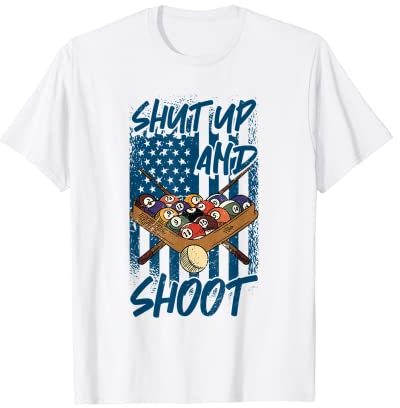 Snookerqueue mit 8 Bällen für Billards, Shut Up And Shoot Billards, Billards, Snookerqueue T-Shirt