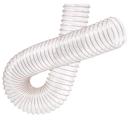 Tubo flex aspirazione poliuretano con spirale acciaio ramato flessibile (⌀100mm 1mt)