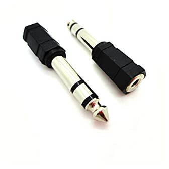 6.5mm To 3.5mm Jack Audio Plug Stereo Headphone Adapter Converter Aux Adaptor For Headphone Microphone Earphone 1 Pack Fashion Processed
