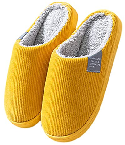 Generisch Hausschuhe Damen Winter Plüsch Pantoffeln Unisex Herren Warm Filzpantoffeln Frauen BequeSlippers