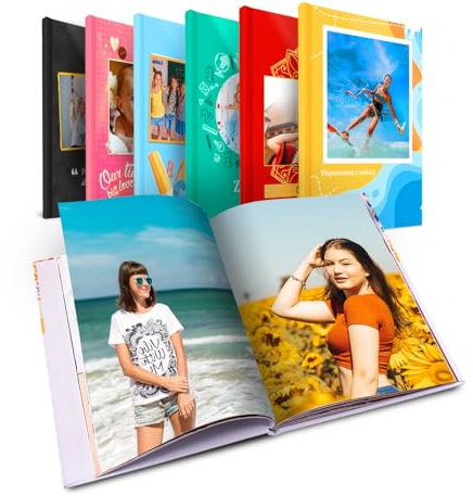 Libro de fotos personalizado álbum de fotos con nombre fecha e imagen diseño único para guardar recuerdos especiales con opciones de personalización completas (Formato: A4, Vertical/Paginas: 28)