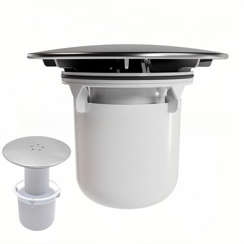 Shower Drain Cover Replacement, Chrome Shower Trap Cover, Cover for Shower Drain Outlet, Shower Plughole Cover 90mm / 115mm, Fast Flow Shower Tray Waste