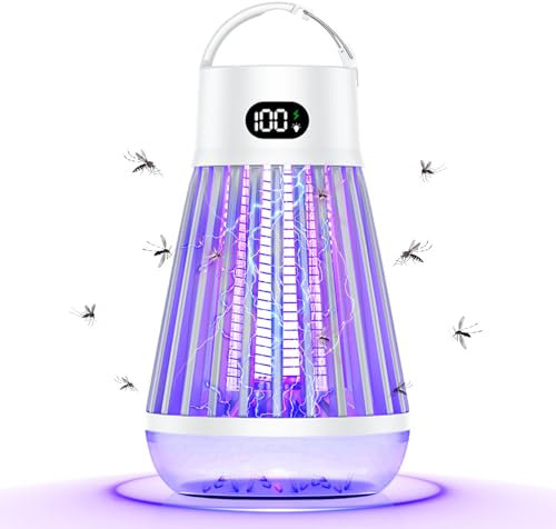 Lampe Anti Moustique,2 en 1Tueur D'Insectes Électrique Lampe avec Lumière LED,Tue Mouche A lumière UV,Mosquito Killer avec UV Lampe pour Maison,Terrasse,Jardin,Cuisine,Camping
