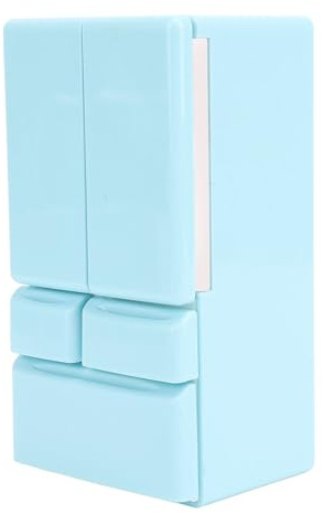 Modelo de refrigerador en Miniatura para casa de muñecas - Refrigerador de Doble Puerta Realista de Juguete para Accesorios de Cocina de casa de muñecas - Ideal para Juegos de simulación o colecc