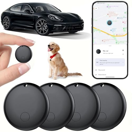 GPS Tracker Tag for Vehicles Work with for Android Find My Device, Car Tracker No Monthly Fee or Subscription, Global Coverage Mini Air Tracker Device for Kid Dog Cat Luggage Bike