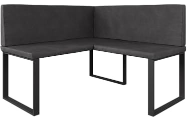 Vicco Gruppo panca ad angolo Ravon, Antracite, 120 x 120 cm, adatta come panca da pranzo per cucine e zone pranzo