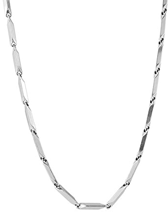 LMMSHX 16-22 tum Silver Kedjelänk 1,5-4MM, svärdkedja i rostfritt stål för män pojkar