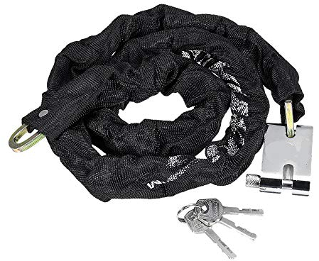 Metall Extra Lang Kettenschloss Vorhängeschloss Sicherheits Schloss für Motorrad Fahrrad Motorroller Mofa Quad (XL (180cm))