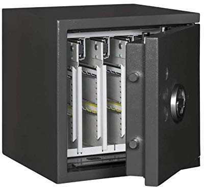 Secureo Format Schlüsseltresor STL 128 Kl. I, Mechanisches Zahlenkombinationsschloss, Grad 1 nach EN 1143-1, H40.5xB40xT42 cm, 79 kg