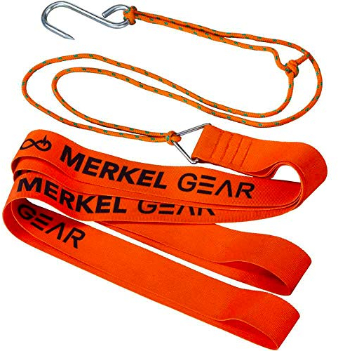 K&S Wildkameras Wildbergehilfe Deer Drag Bergehilfe Bergegurt Ziehgurt für Wild Signal-Orange bis 400kg Gewicht Zuglast Edelstahl