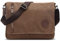 DORRISO Mode Umhängetasche Herren Schultertasche Canvas Schultertaschen für 14 Zoll Laptop Kuriertasche Männer Casual Reise Schule Schultertasche Kuriertasche Braun